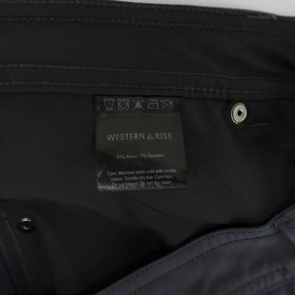 Western Rise Pants Mens 34x28 Gray Travel Performance Stretch Nylon - Picture 10 of 11